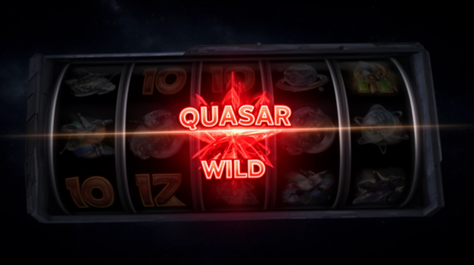 Wide view of the SPACE EXPLORERS reels with a Quasar Wild landing